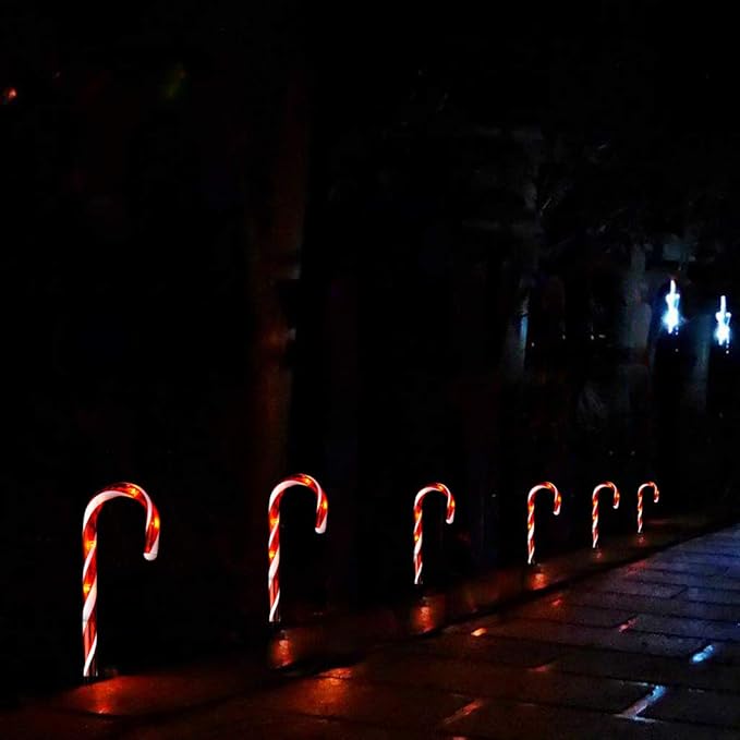 Bastones solares navideños-ilumina tu navidad ahorrando energia-🎁Paga 5 y te llevas 5 adicionales