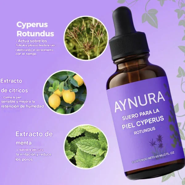 AYNURA™-Serum retarda el Crecimiento del Vello de Forma Natural-Vello menos visible y mas fino- 🎁 50% OFF